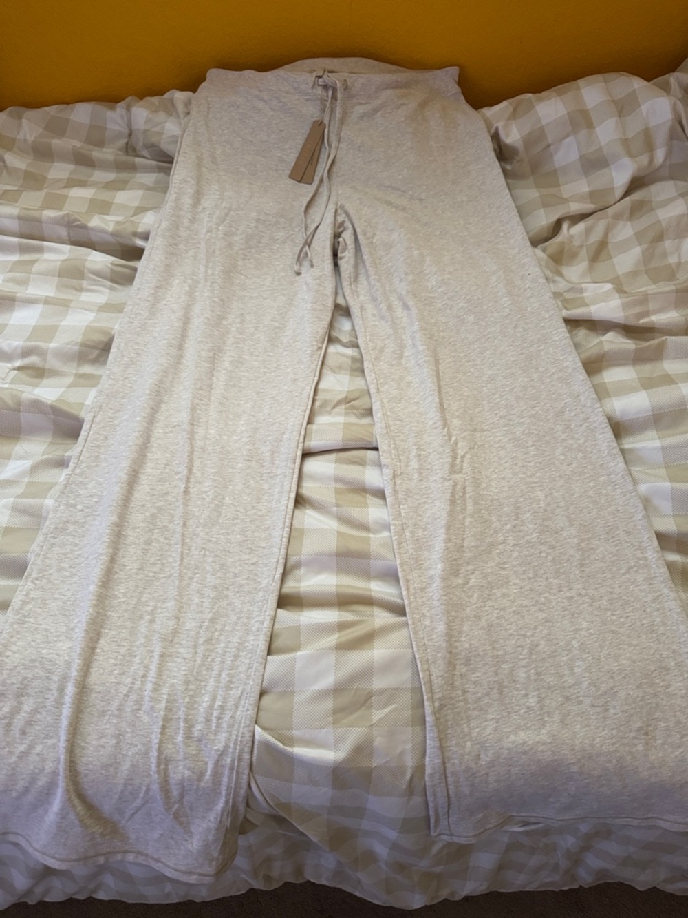 SKIMS Cotton Jersey Soft Pants - Light Beige